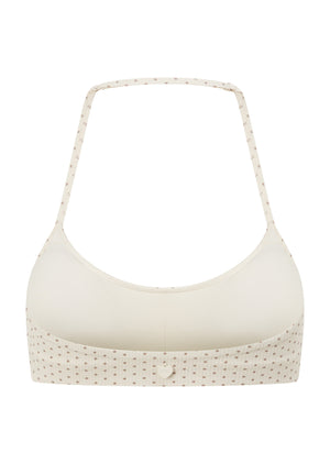 Lorna Jane The Halter Neck Rib Sports Bra - Polka Dot Spot Print