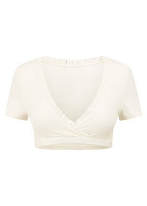 Lorna Jane The Frill Of It Bra Top - Porcelain