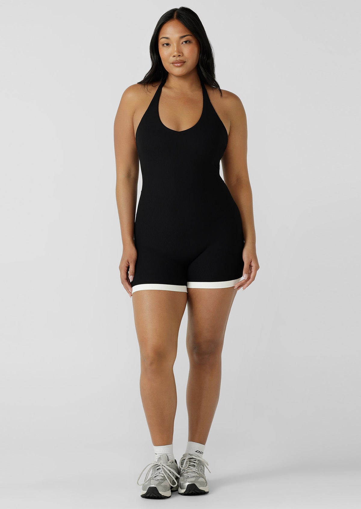 Lorna Jane Summer Fun Rib Bodysuit - Black