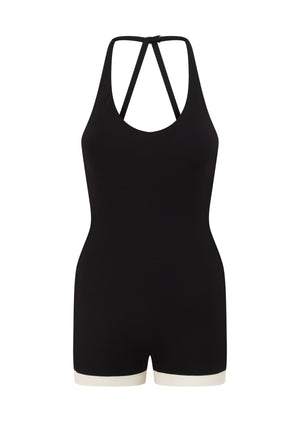 Lorna Jane Summer Fun Rib Bodysuit - Black
