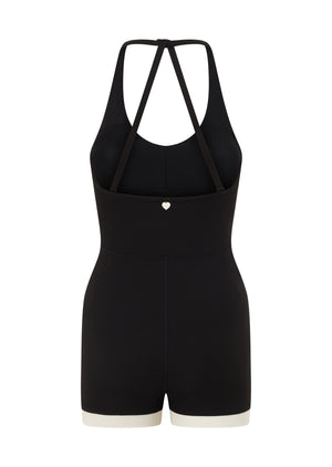 Lorna Jane Summer Fun Rib Bodysuit - Black