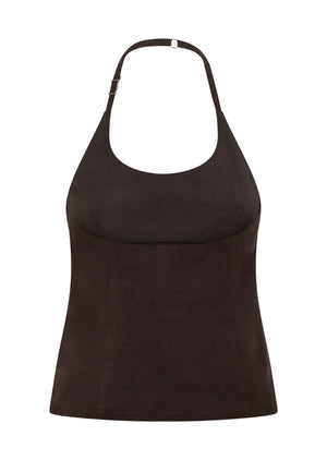 Lorna Jane LJC Linen Adjustable Halter Top - Volcano
