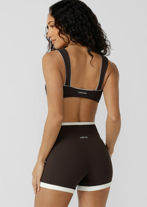 Lorna Jane Corsica Rib Swim Crop - Volcano