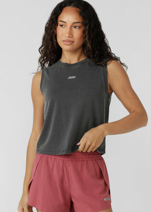 Lorna Jane Iconic Washed Active Tank - Washed Black