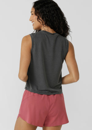 Lorna Jane Iconic Washed Active Tank - Washed Black