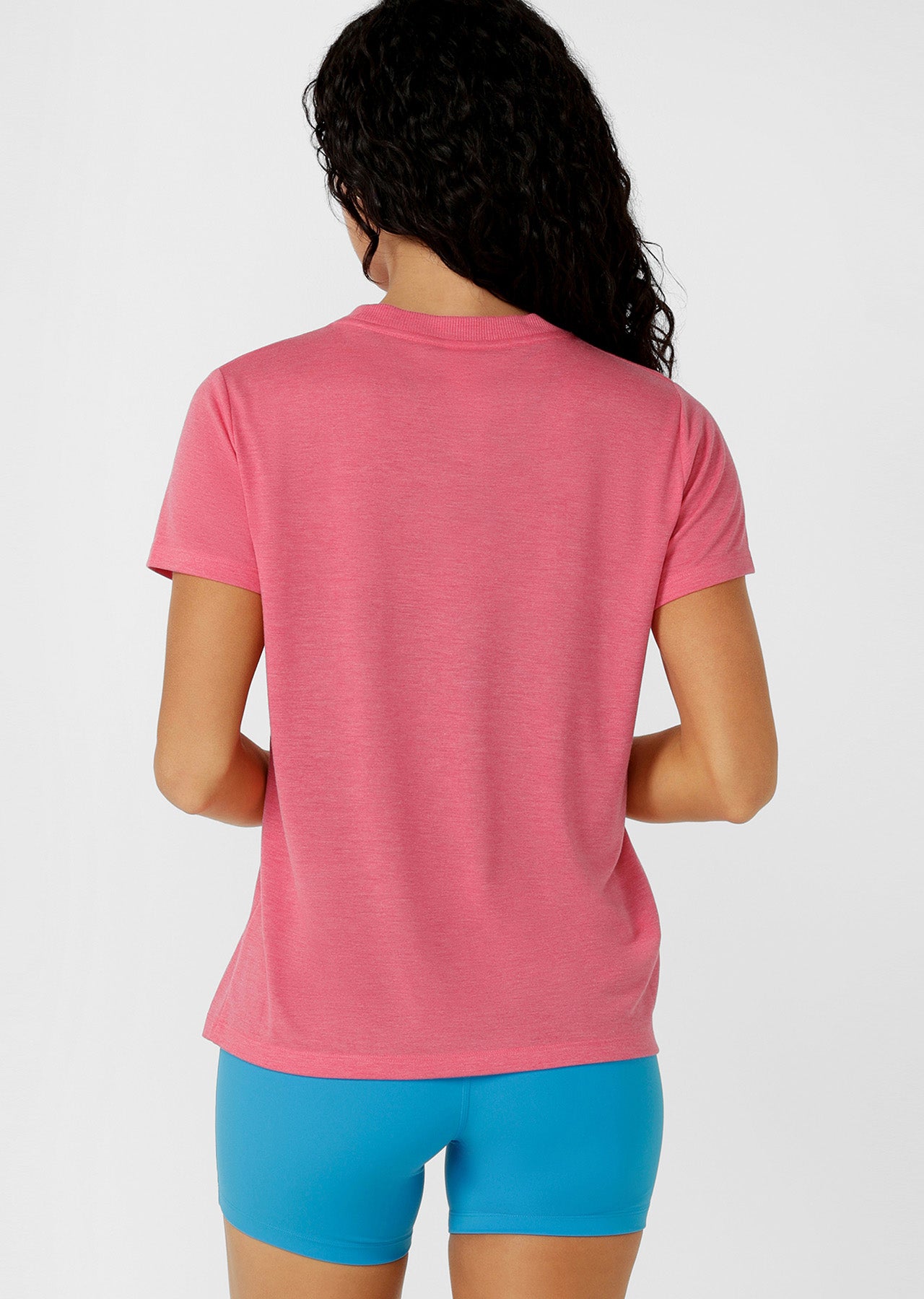 Lorna Jane Lotus T-Shirt - Vivid Pink Marl