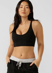 Lorna Jane Corset Long Line Bra - Black