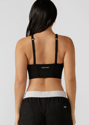 Lorna Jane Corset Long Line Bra - Black