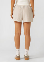 Lorna Jane Country Club Seersucker Shorts - Latte Stripe