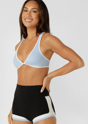 Lorna Jane Palma Luxe Rib Bralette - Light Moontide