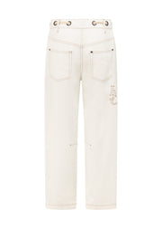 Lorna Jane Off Duty Vintage Denim Pants - Vintage White
