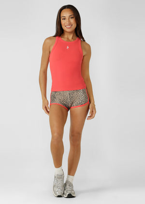 Lorna Jane LJ Basics Washed Rib Tank - Washed Strawberry