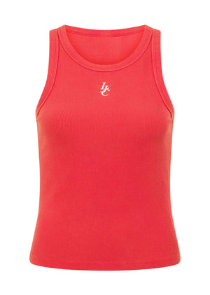 Lorna Jane LJ Basics Washed Rib Tank - Washed Strawberry