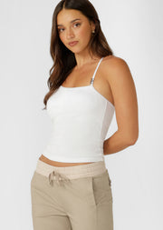 Lorna Jane Synchronised Rib Bra Tank Combo - White