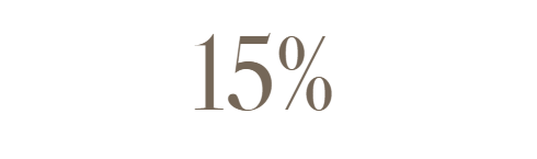 Text reading the number 15%
