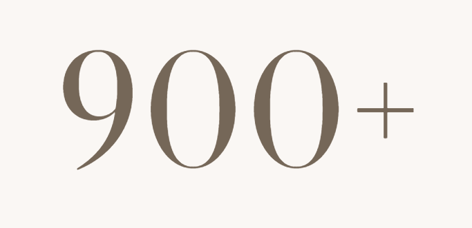 Text reading the number 900+