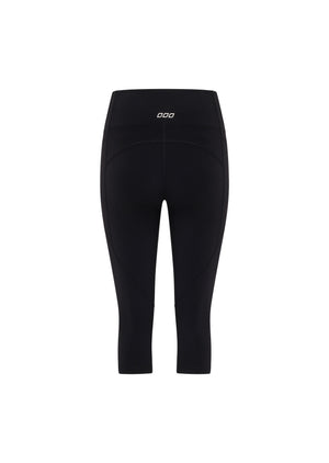 Lorna Jane Amy Phone Pocket 3/4 Tech Leggings - Recycled Black