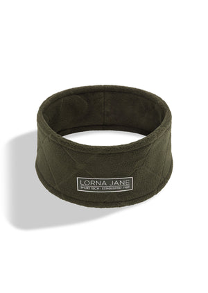 Lorna Jane Iconic Monogram Fleece Headband - Luxury Green