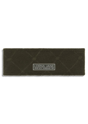 Lorna Jane Iconic Monogram Fleece Headband - Luxury Green