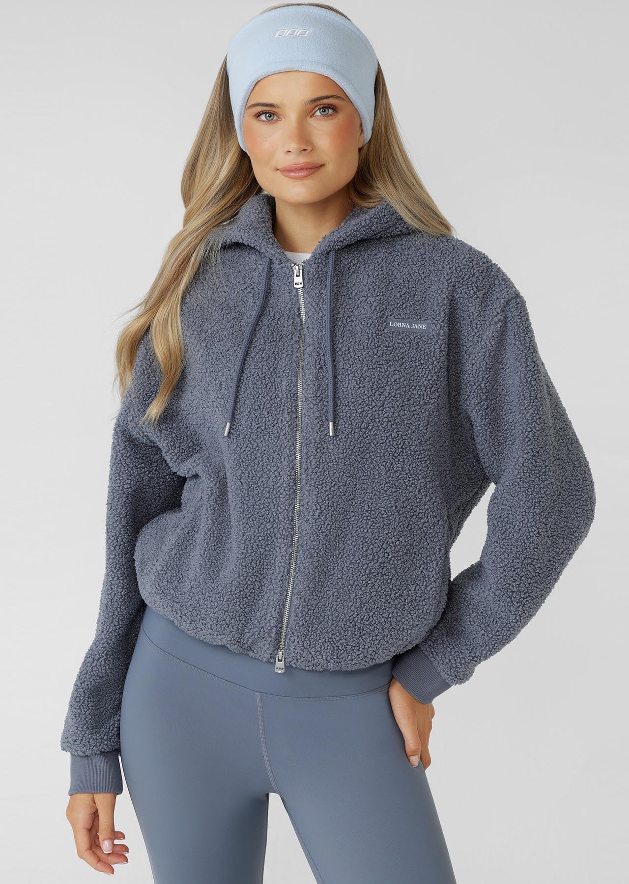 Lorna Jane Iconic Polar Fleece Headband - Petal Blue