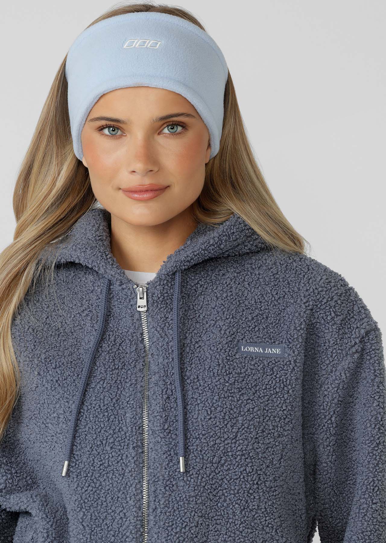 Lorna Jane Iconic Polar Fleece Headband - Petal Blue