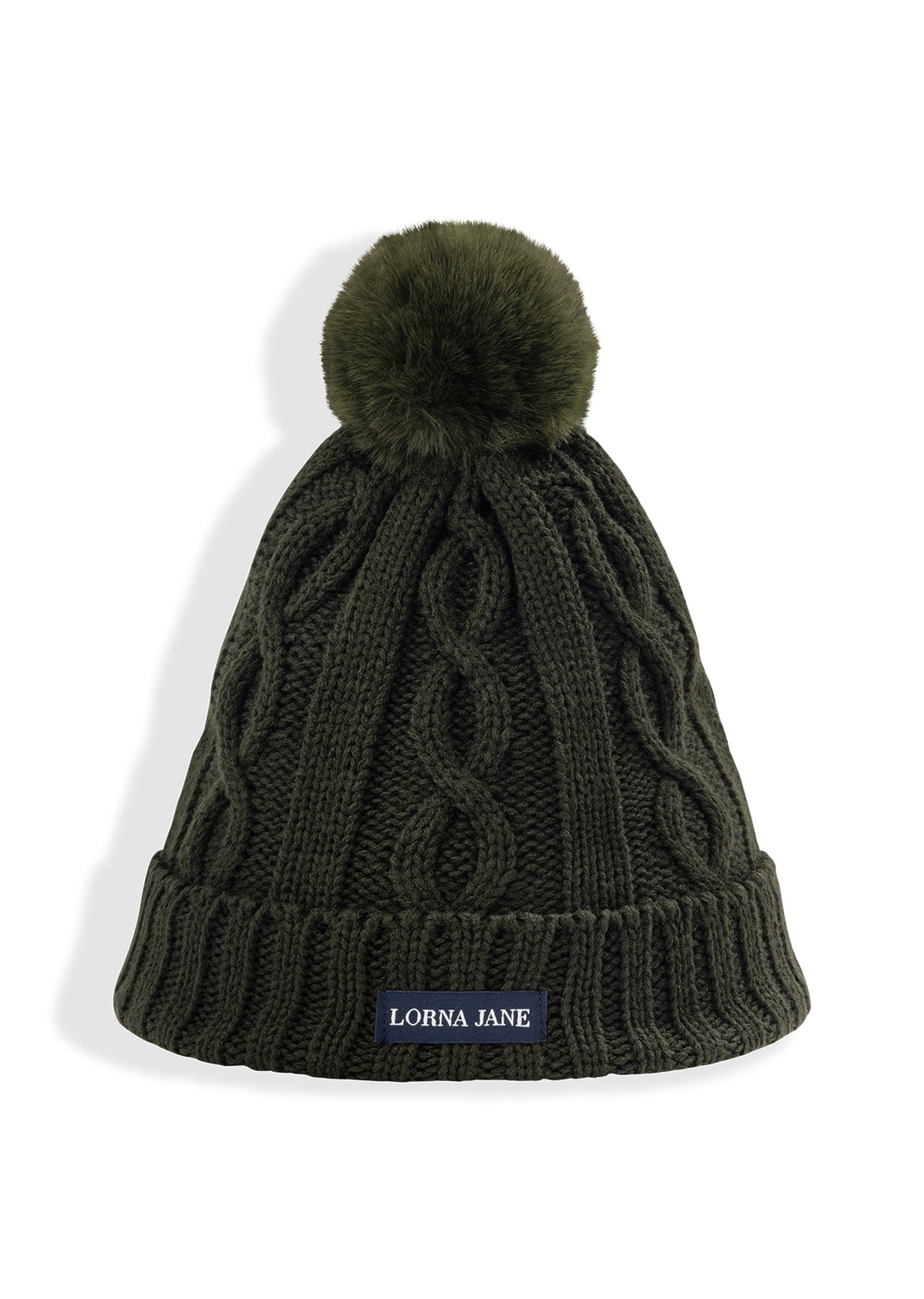 Lorna Jane Alpine Knit Beanie - Dark Luxury Green