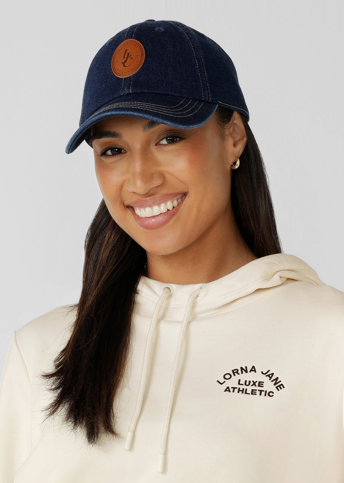Lorna Jane Vintage Sport Denim Cap - Dark Blue Denim