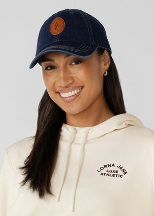 Lorna Jane Vintage Sport Denim Cap - Dark Blue Denim