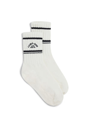 Lorna Jane Lotus Limited Edition Quarter Crew Socks - Porcelain