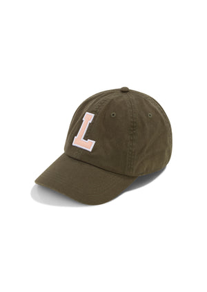 Lorna Jane LJ Letterman Cap - Washed Dark Khaki Haze