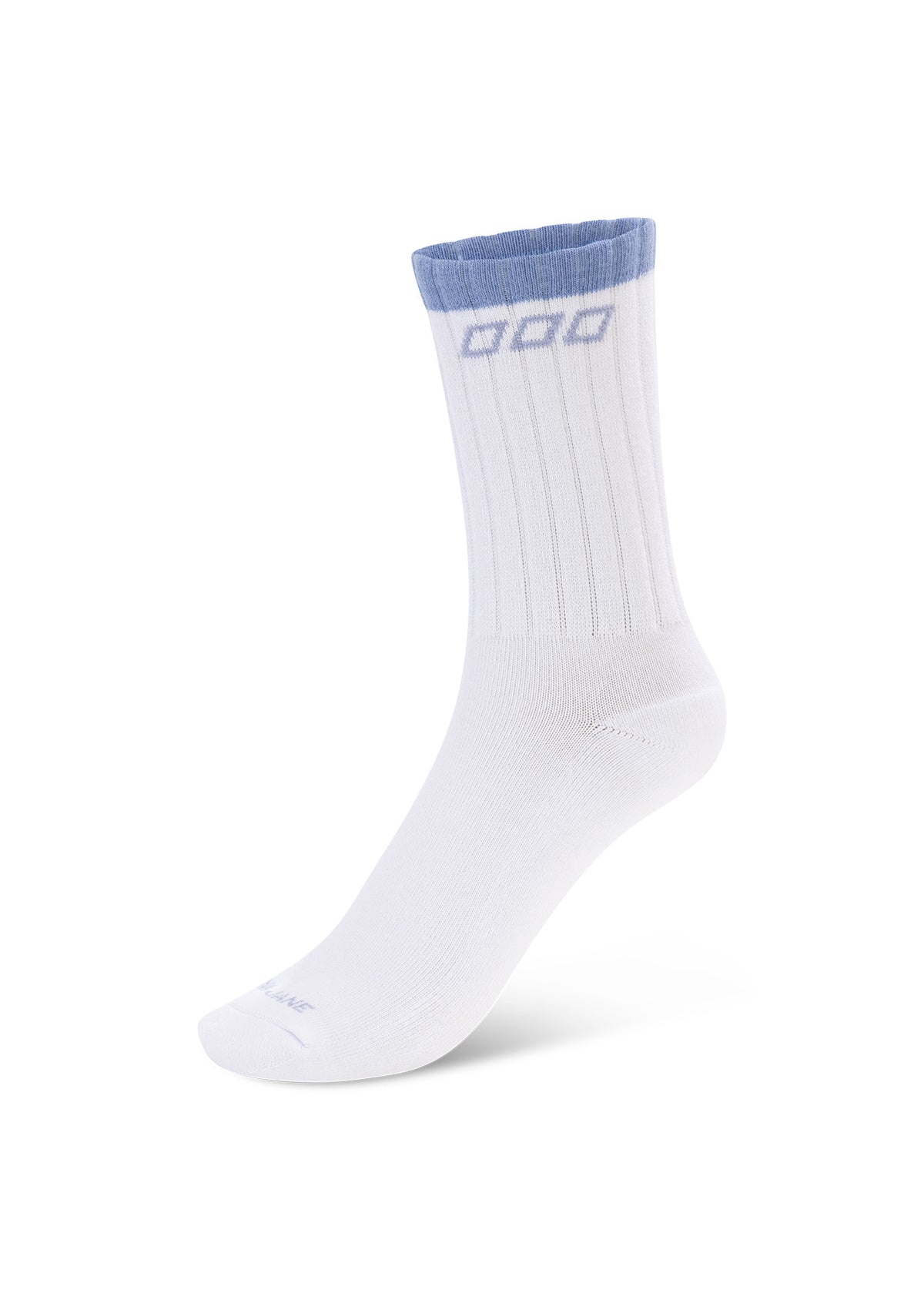 Lorna Jane Goal Line Sports Crew Socks - White & Beach House Blue