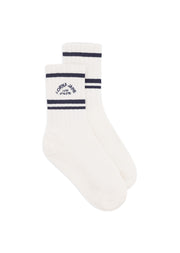 Lorna Jane Lotus Crew Socks - Porcelain & Platinum Navy