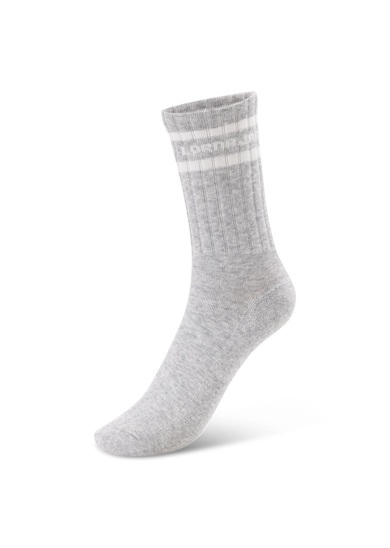 Lorna Jane Sporty Crew Socks - Grey Marl & Porcelain