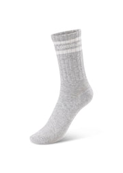 Lorna Jane Sporty Crew Socks - Grey Marl & Porcelain