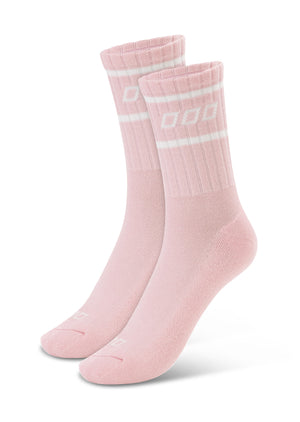 Lorna Jane 3PK Multi Crew Socks - Porcelain & Pale Peony