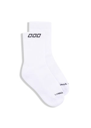 Lorna Jane 3PK LJ Quarter Crew Socks - Wisteria Pink Marl & Black & White