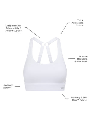 Lorna Jane Amy Maximum Support Sports Bra - White