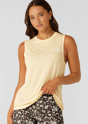 Lorna Jane Lotus Muscle Tank - Buttermilk
