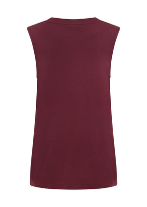 Lorna Jane Lotus Muscle Tank - Cranberry