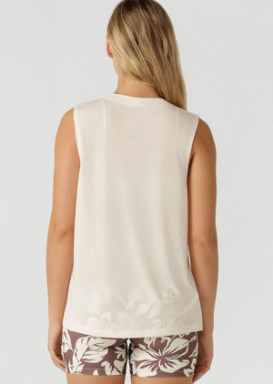 Lorna Jane Lotus Muscle Tank - Cream