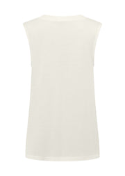 Lorna Jane Lotus Muscle Tank - Cream