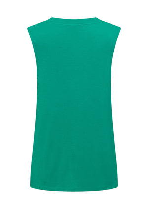 Lorna Jane Lotus Muscle Tank - Jewel Jade Green