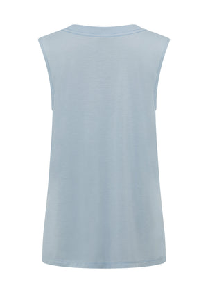 Lorna Jane Lotus Muscle Tank - Light Glacier Blue