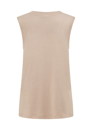 Lorna Jane Lotus Muscle Tank - Latte