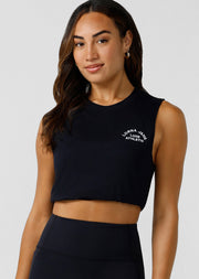 Lorna Jane Lotus Muscle Tank - Midnight Blue