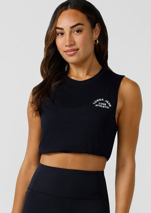 Lorna Jane Lotus Muscle Tank - Midnight Blue