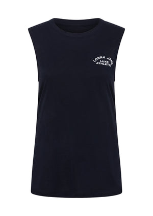 Lorna Jane Lotus Muscle Tank - Midnight Blue