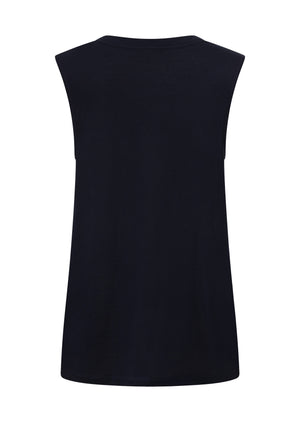 Lorna Jane Lotus Muscle Tank - Midnight Blue