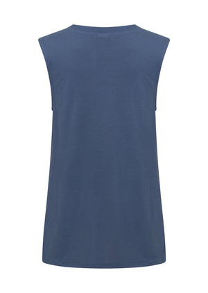 Lorna Jane Lotus Muscle Tank - Misty Blue
