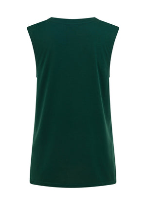 Lorna Jane Lotus Muscle Tank - Midnight Green